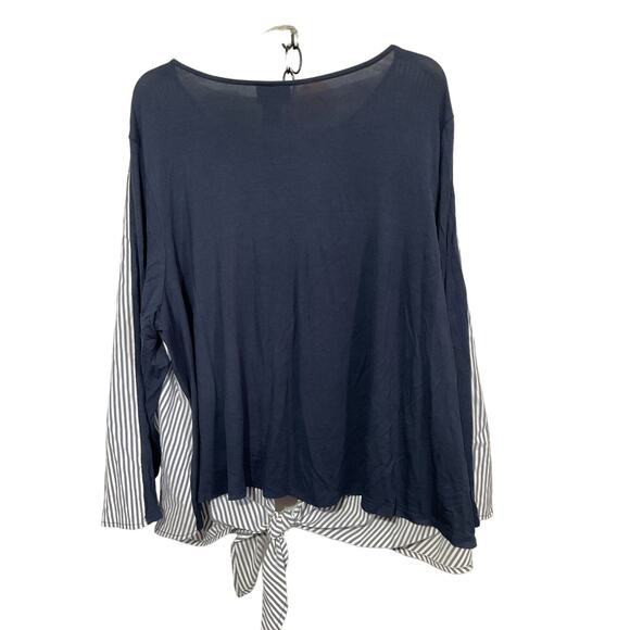 Lane Bryant Size 22/24 Blouse Tie Front Accent - Picture 3 of 13